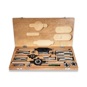 UNC Gewindebohrer und Schneideisen Set 1/4" - 3/4" Sätze Gewindebohrer und Schneideisen Schraubenschlüssel Schneideisen Lager RDG - Bild 1 von 2