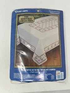 Vogart Crafts Cherries 52 x 70" Tablecloth For Embroidery or Painting #8735D - Picture 1 of 2