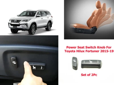  TOYOTA HILUX FORTUNER 2015-19 RHD DRIVER POWER SEAT SWITCH KNOB SET OF 2PC Foto 1 de 3