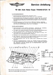 Servicio Manual de Instrucciones para Imperial Auto-Reise-Super Transistor 10 - Imagen 1 de 1