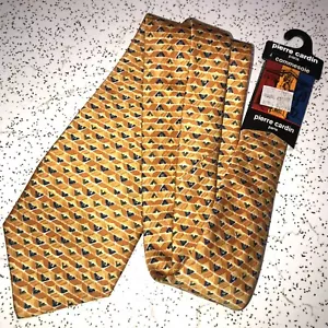 Vintage Pierre Cardin Designer Tie Necktie Pattern Wedding Business 80s 90s BNWT - Picture 1 of 3