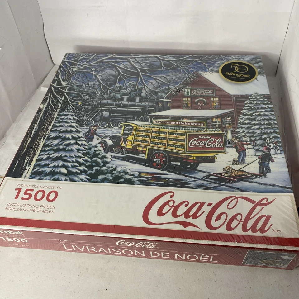 Springbok Coca Cola Yule Time Delivery 1500 Jigsaw Puzzle Sealed New - Image 1 of 3