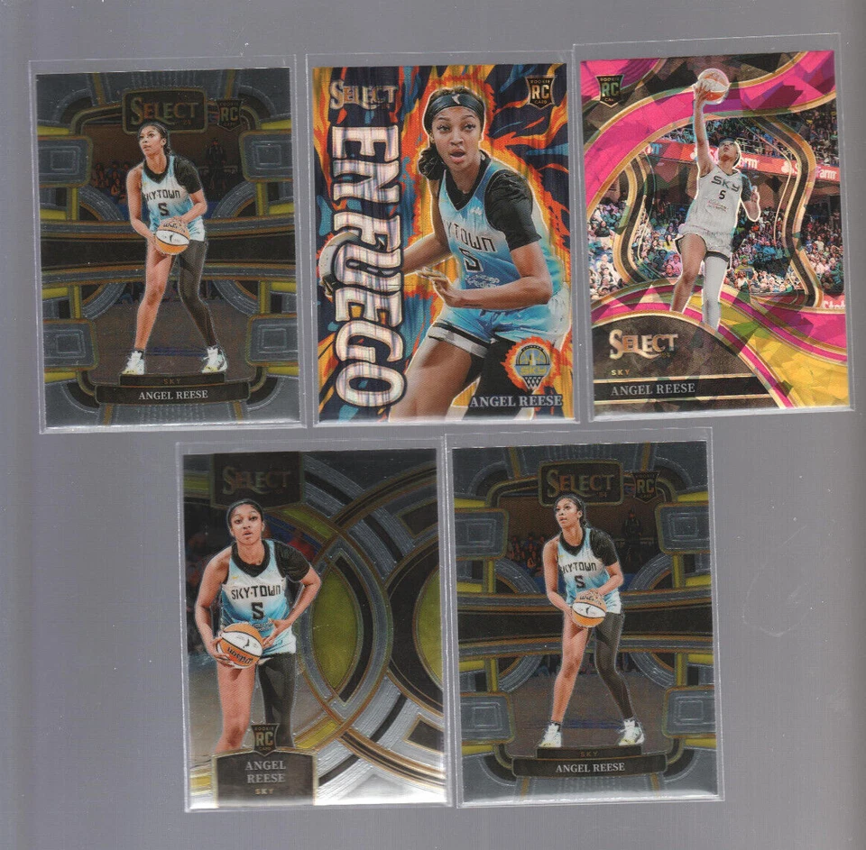 ( 5 ) ANGEL REESE 2024 PANINI SELECT WNBA ROOKIE RC LOT - PINK ICE COURTSIDE - + - Image 1 of 1
