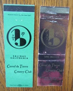 GOLF: CORRAL DE TIERRA COUNTRY CLUB (CALIFORNIA) (SPORTS MATCHBOOK COVERS) -F11 - Picture 1 of 1