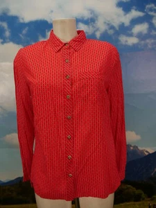 Gr.42 Trachtenbluse Bluse rot Baumwolle schlicht und einfach TB5140 - Bild 1 von 2
