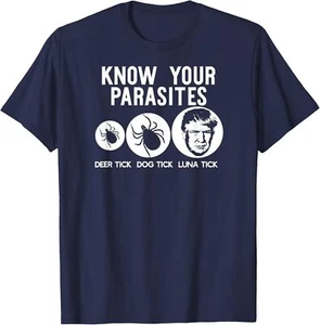 Anti-Trump Resist Funny Know Your Parasites USA Unisex T-Shirt - Picture 1 of 11