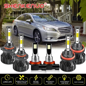For Subaru Legacy 2015 2016 2017 2018 6x LED Headlight Hi-Lo + Fog Lights Bulbs - Picture 1 of 12