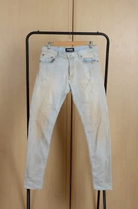 Represent Distressed Denim Dirt Painted Jeans Pant Size 32 Made in Italy - Picture 1 of 10