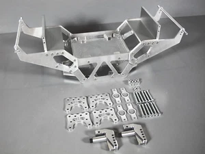 Aluminium Chassis & Axle Suspension Lock & Gestänge Clodbuster Bullhead Crawler - Bild 1 von 9