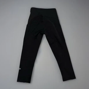 Lululemon leggings neri pantaloni yoga cropped vita alta con tasche taglia 4 - Foto 1 di 7