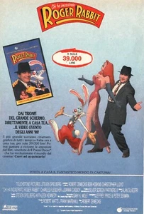 Chi ha Incastrato Roger Rabbit VHS Touchstone Pubblicità 89 Italian Advertising - Bild 1 von 1