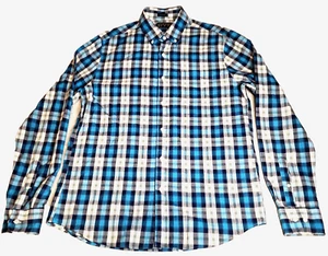 Hawker Rye Herren Hemd Gr. M Tall blau kariert Regular Fit Knopfleiste Langarm - Bild 1 von 10