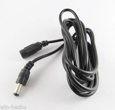CCTV DC Power 5.5mm x 2.1mm Female To Male Plug Cable Adapter Extension Cord 2M - Image 1 of 3
