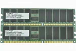 Elpida 512mb ddr sdram pc2100 memory, 184p - Picture 1 of 1