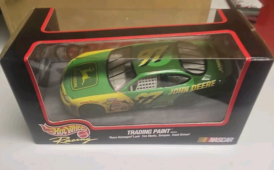 John Deere Vintage Nuevo Hot Wheels escala 1:24 NASCAR coche de carreras de metal fundido a presión Foto 1 de 1
