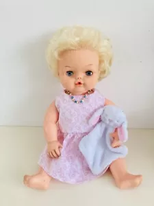 Palitoy Tiny Tears Doll 1970 "Transitional" 16G 16" Vintage Vinyl Baby Doll - Picture 1 of 17