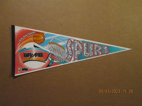 NBA San Antonio Spurs Vintage Circa 1994 Team Logo Basketball Pennant Cover