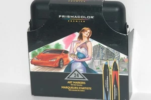 Prismacolor Premier Double-Ended Art Markers Fine and Chisel Tip 24-Count 97 - Picture 1 of 2