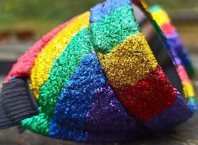 Óculos Steampunk Glitter Óculos Arco-íris Óculos Steampunk Roupa Orgulho Cosplay - Imagem 1 de 4