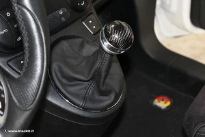Cuffia cambio 595 o 500 Abarth Nera cucitura nera - Foto 1 di 5
