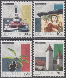 SUIZA Sc # 638-41 CPL MNH JUEGO DE 4 - PATRIMONIO y PAISAJES - Imagen 1 de 1