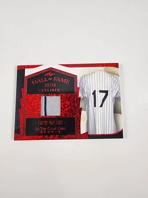Todd Helton 2022 Hoja en el Juego Usado Salón de la Fama Calibre Reliquia Rojo 31/50 Foto 1 de 2