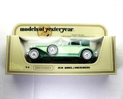 MATCHBOX MODELS OF YESTERYEAR, 1930 Model J Duesenberg Y-4 Green. - Image 1 of 4