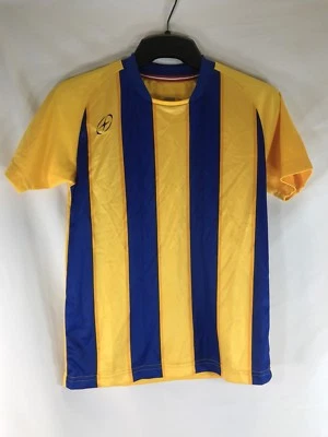 Camiseta deportiva de fútbol Xara azul/dorada juvenil mediana Foto 1 de 3