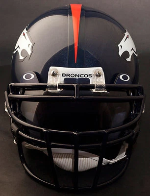 DENVER BRONCOS Schutt ROPO-DW Football Helmet Facemask/Faceguard (NAVY BLUE)