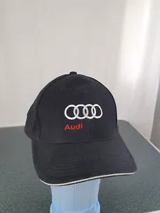 Audi Hat Embroidered Black Cap Cotton Adjustable Car Dealership Adult Size - Bild 1 von 3