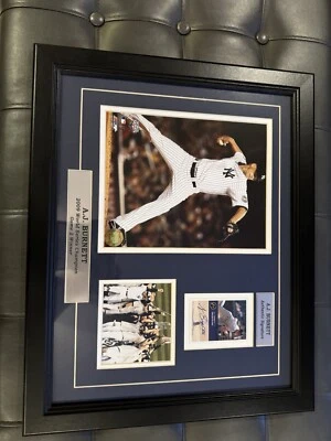Collage enmarcado firmado por AJ Burnett autenticado  Foto 1 de 4