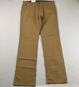 English Laundry Pants Mens 34X34 Brown Flat Front Slimmer Straight Leg Chino NWT - Picture 1 of 10