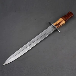 STAINLESS STEEL PRO CHEF KNIFE custom handmade handmade damascus with leather - Picture 1 of 2