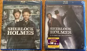 “Sherlock Holmes” & “A Game of Shadows” Blue Rays w/ Robert Downey Jr., Jude Law - Picture 1 of 2