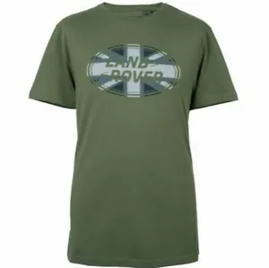 T-shirt grafica uomo originale Land Rover Union Flag verde 51LBTM088GNC piccola - Foto 1 di 1