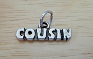 Sterling Silver 7x20mm says Cousin on Charm! - Picture 1 of 2
