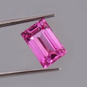 AAA + natürlicher makelloser Ceylon rosa Saphir loser Edelstein im Baguetteschliff 6,90 ct - Bild 1 von 6