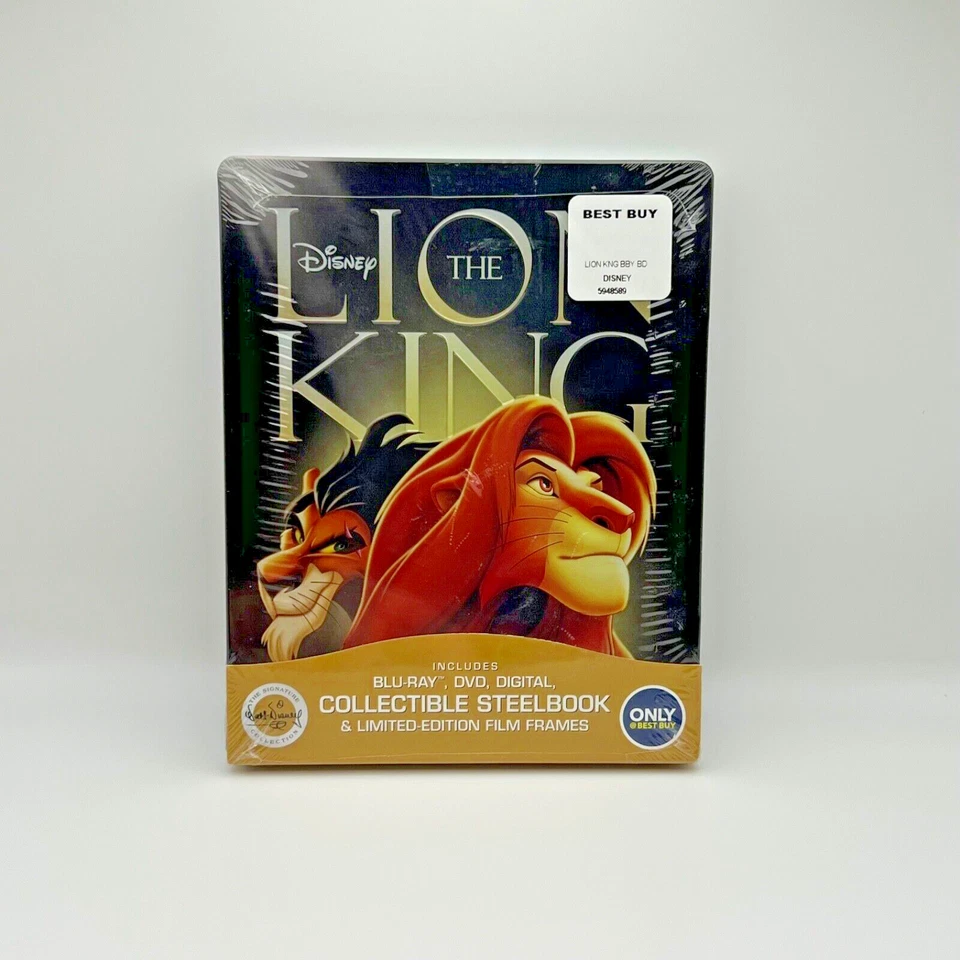DISNEY THE LION KING BLU-RAY + DVD + DIGITAL HD BEST BUY STEELBOOK SEALED NEW - Image 1 of 2