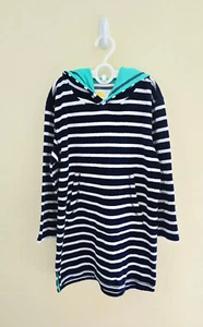 NWOT Mini Boden Towelling Throw-on College Navy/White - Picture 1 of 5