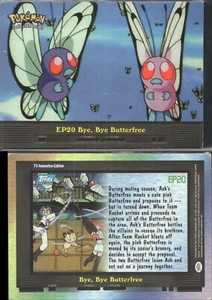 Pokemon Topps EP20 Bye, Bye Butterfree TV Animation Blue Logo - Picture 1 of 4
