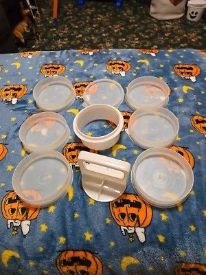 Tupperware Hamburger Press Patty Maker Containers Vintage 882-10 Lot Of 9 - Image 1 of 4