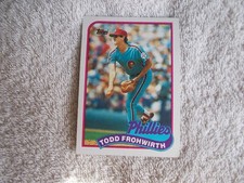 Topps 1989 MLB "TODD FROHWIRTH" #542 Philadelphia Phillies Trading Card n24 