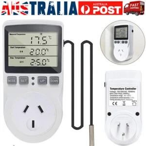 Digital Thermostat Plug Socket Temperature Controller 240V Heating Cooling - Picture 1 of 8