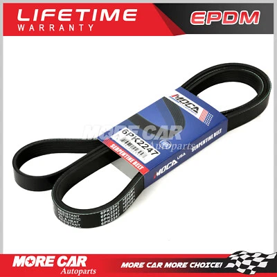 Serpentine Belt for 02-06 Nissan Altima Sentra 2.5L & 09-15 Mazda 2.0L 6PK2247 - Image 1 of 4