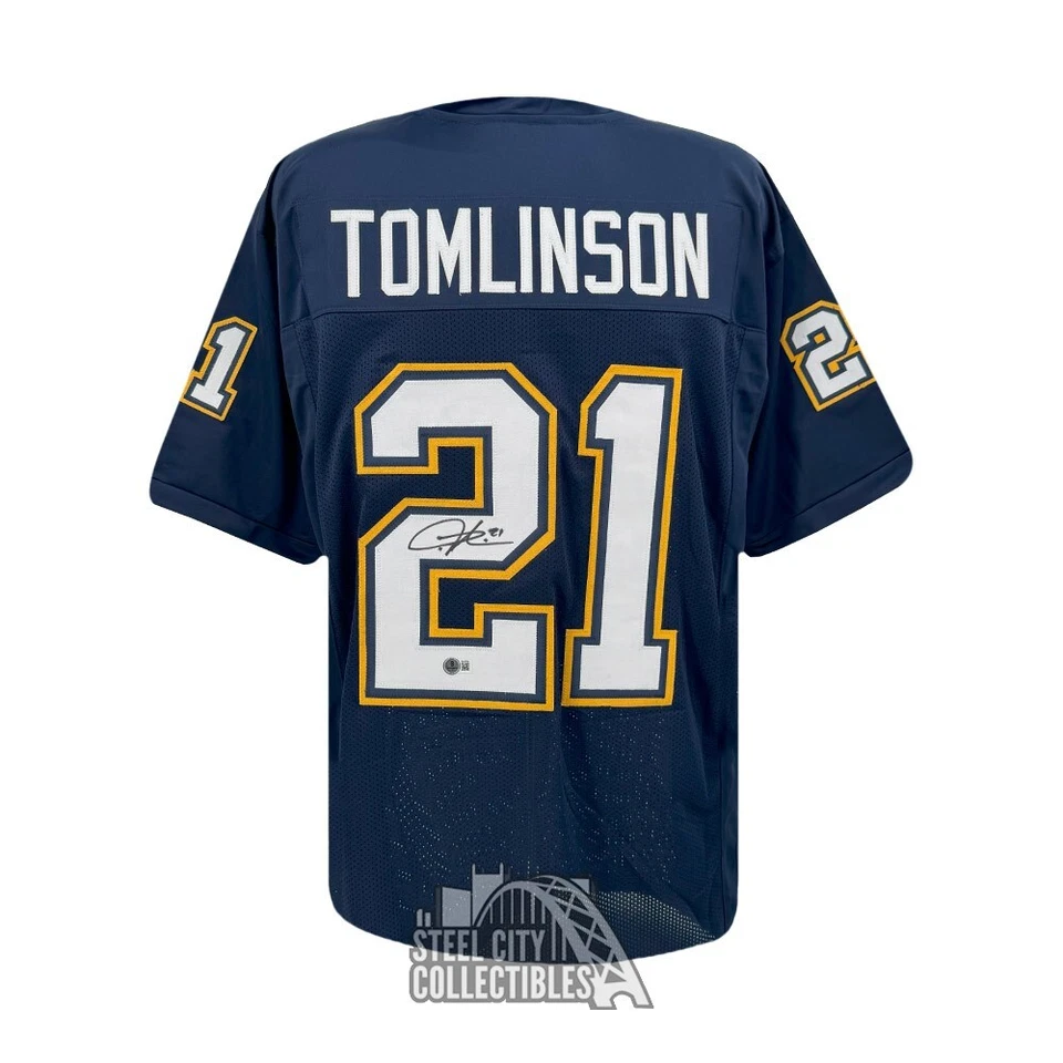LaDainian Tomlinson Autographed San Diego Custom Navy Football Jersey - BAS - Image 1 of 1