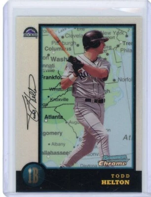 1998 Bowman Chrome International Refractor #119 Todd Helton - Image 1 of 2