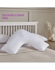 V SHAPED PILLOW ORTHOPAEDIC MATERNITY PREGNANCY NURSING BACK NECK SUPPORT PILLOW - Picture 1 of 15