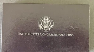 1989-D Congressional Commemorative Coin 2 pc. Unc Set with Box & COA (BX2) - Picture 1 of 7