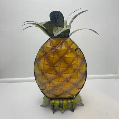Candelabro linterna de piña de metal decoración de playa tropical Foto 1 de 4