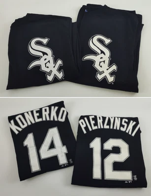 Lote de 2 camisetas Chicago White Sox Majestic balde Konerko XL & AJ Pierzynski G - Imagem 1 de 4